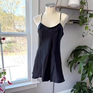 Y2K Victoria's Secret Black Silk Slip Dress Size Small
